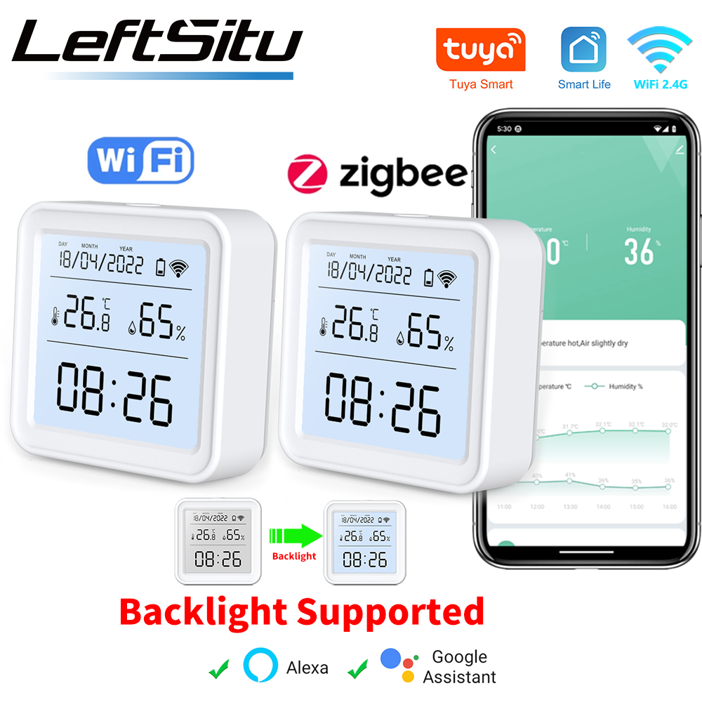 Weather Station Indoor - Tuya Zigbee WiFi Sıcaklık Nem Sensörü