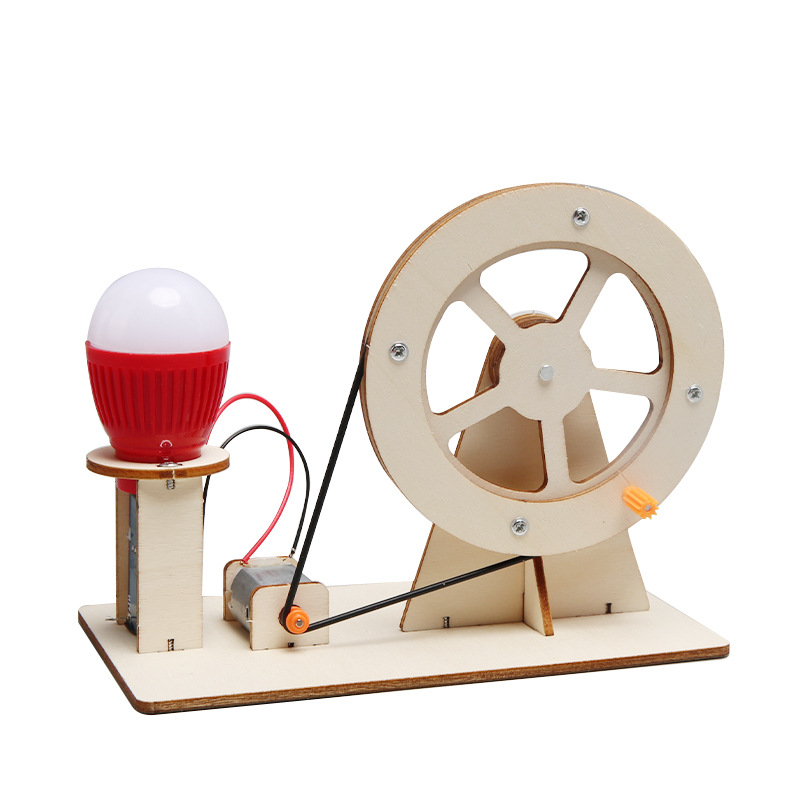 Science Diy Model - Mini DIY El Krank Jeneratörü Ampul