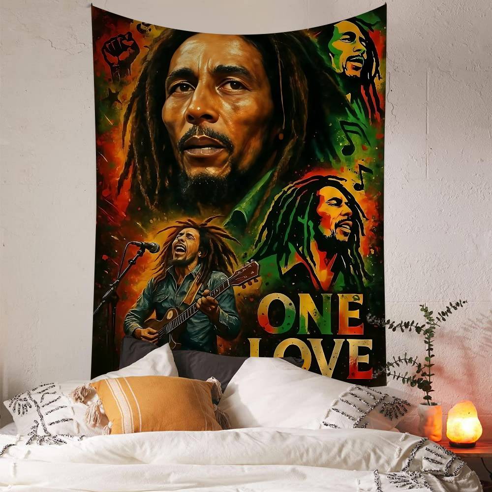 Science Bob - Jamaikalı Bob Reggae Marley Hippi Duvar