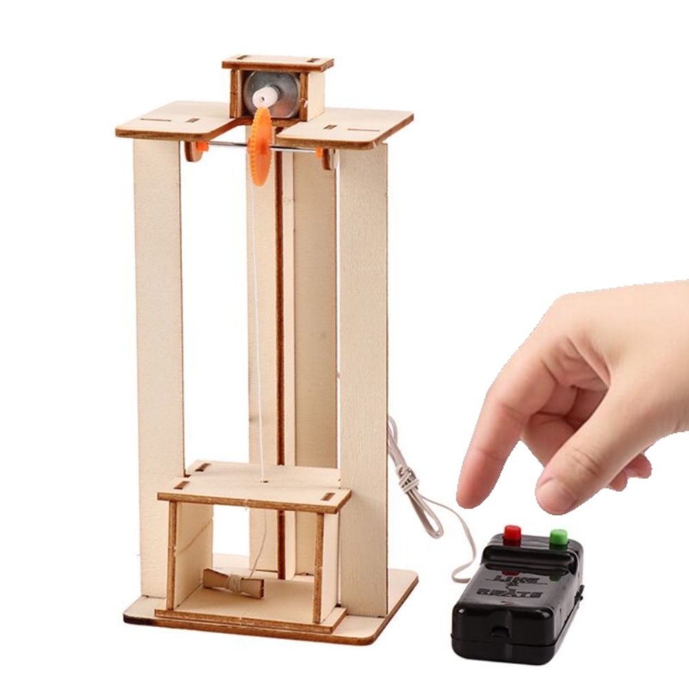 Science Diy Model - DIY Elektrikli Asansör Asansör Modeli Bulmaca