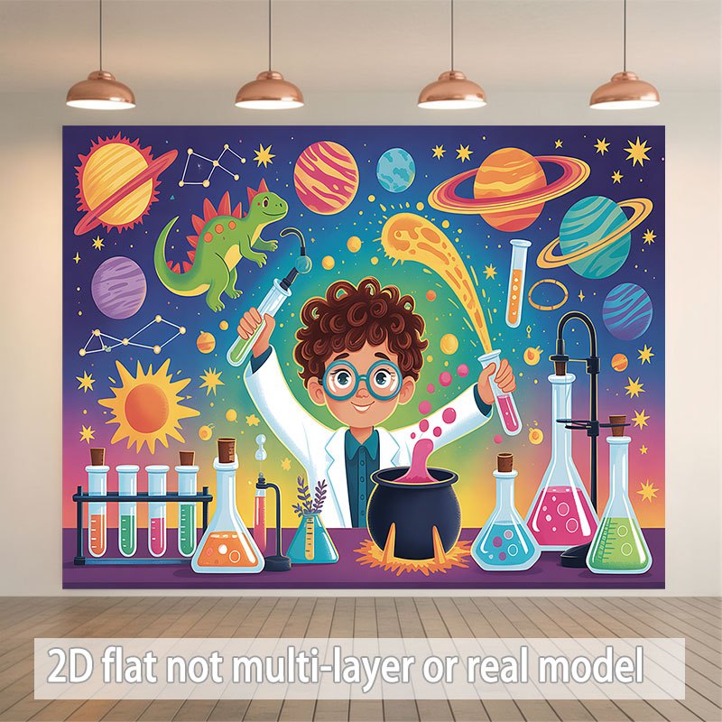 Science Nursery - Yıldız bilim duvar dekoru goblen uzay
