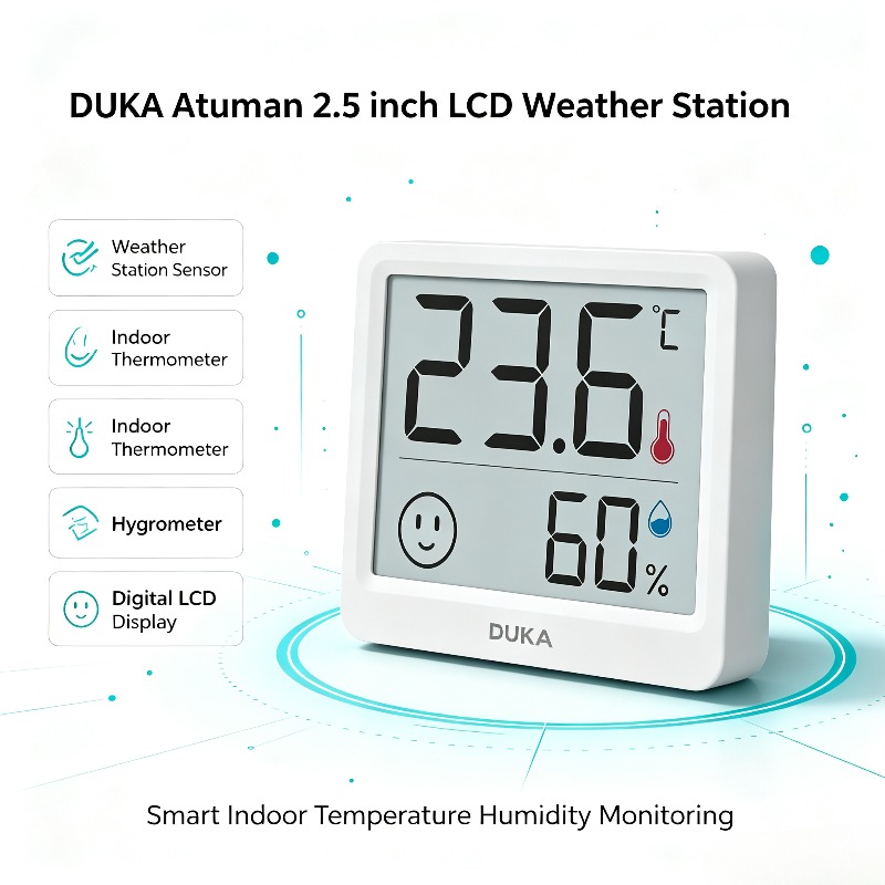 DUKA Atuman 2.5 inç LCD Elektr - Weather Station Indoor incelemesi ve fiyatı