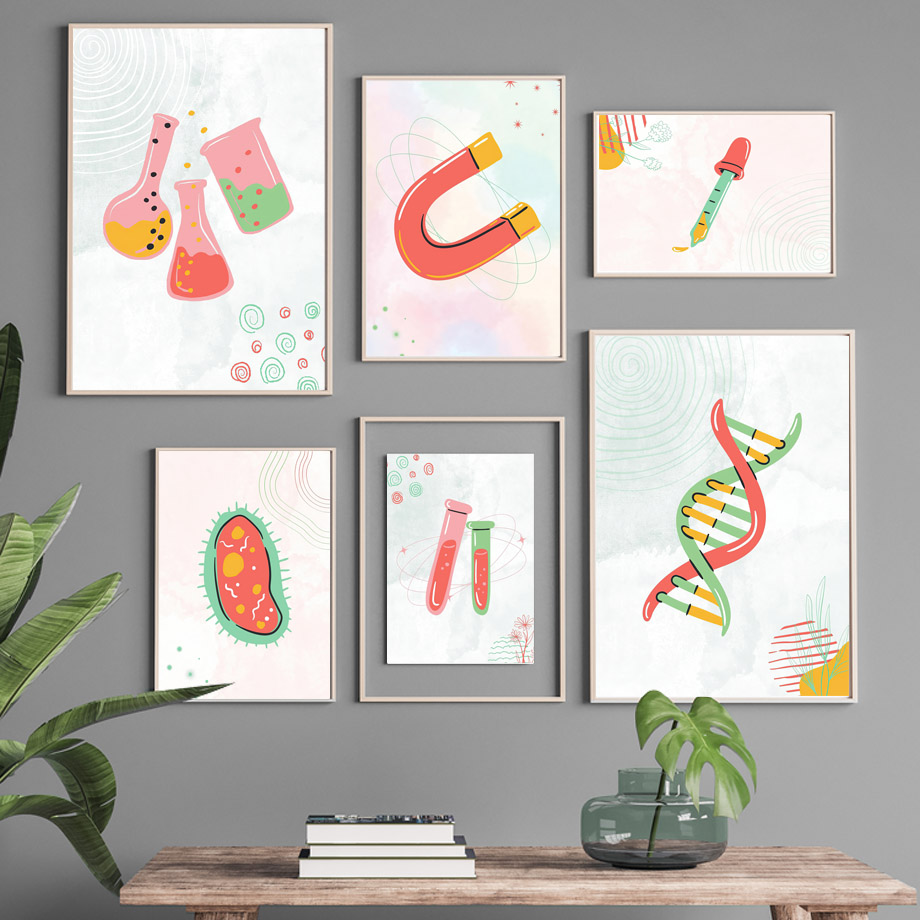 1 adet çerçevesiz Tuval Boyama - Science Nursery incelemesi ve fiyatı